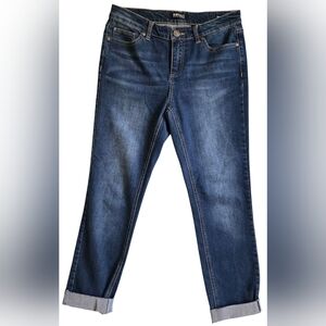 Buffalo David Bitton "Francesca" Blue Ankle Cuffed Jeans
